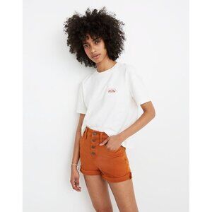 Madewell X Ohkii Studio White Easy Crop Short Sleeve Tee M